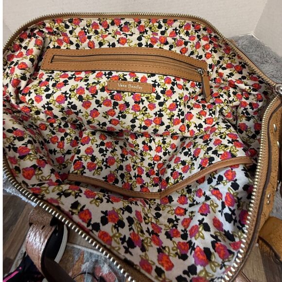 Vera Bradley Gallatin Tote in Toasted Hazelnut Leather MSRP 248 - Picture 5 of 10